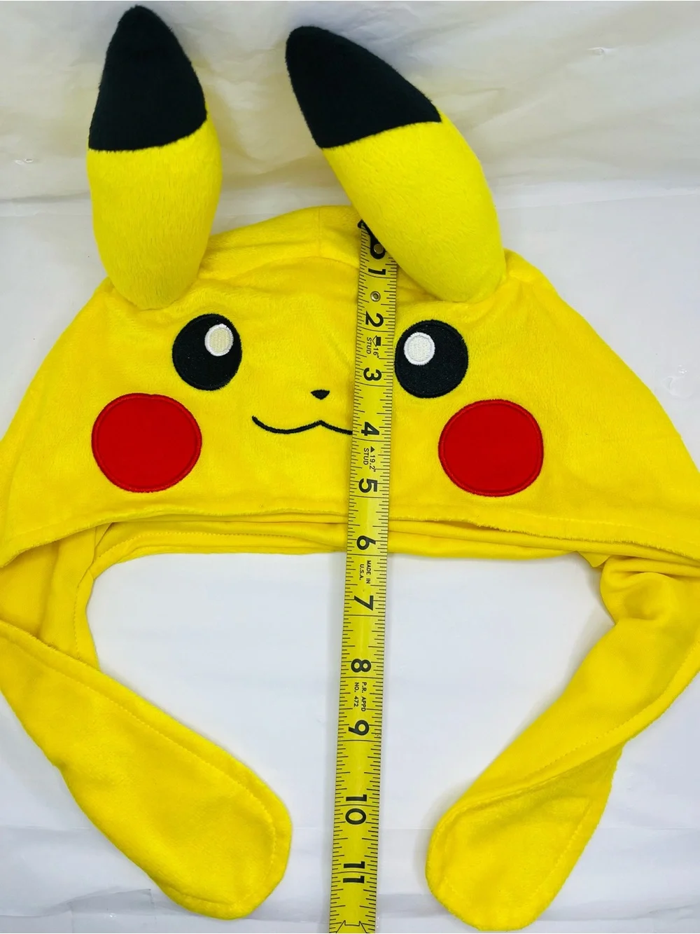 Pokemon Pikachu Yellow Black Red Plush Earflap Hat